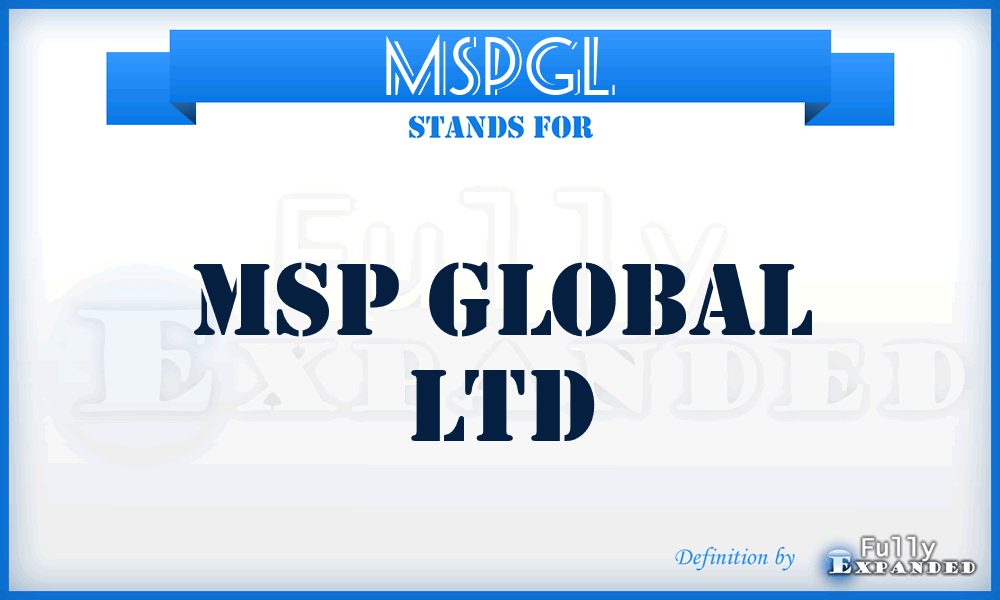 MSPGL - MSP Global Ltd