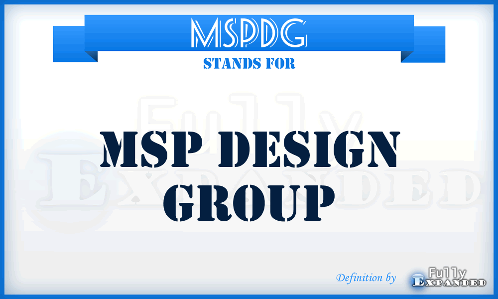 MSPDG - MSP Design Group