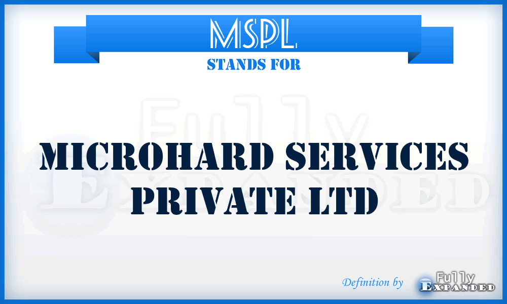 MSPL - Microhard Services Private Ltd