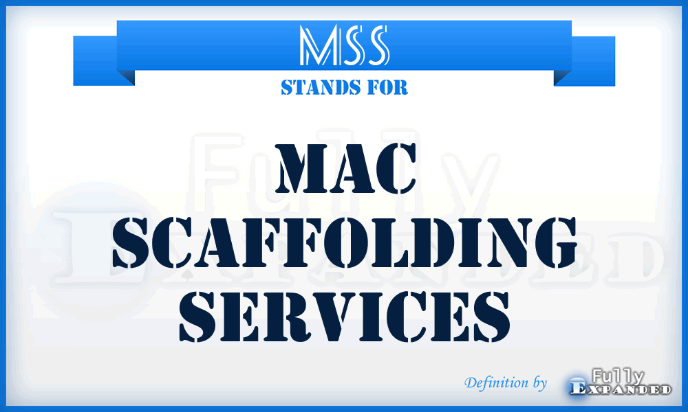 MSS - Mac Scaffolding Services
