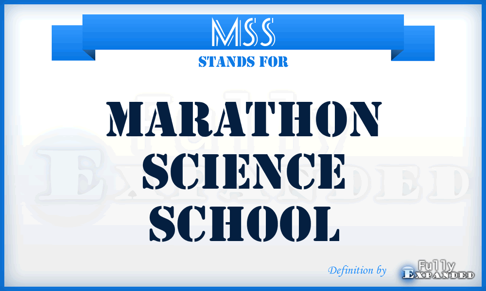 MSS - Marathon Science School