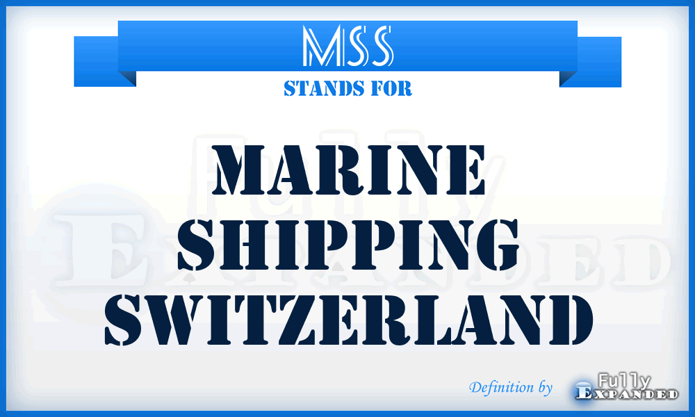 MSS - Marine Shipping Switzerland