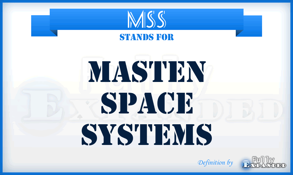 MSS - Masten Space Systems