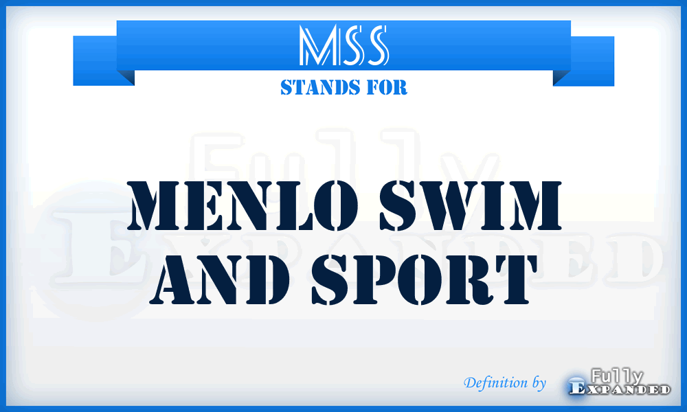 MSS - Menlo Swim and Sport