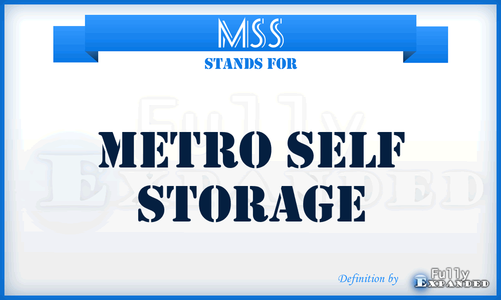 MSS - Metro Self Storage