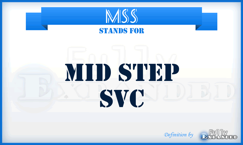 MSS - Mid Step Svc