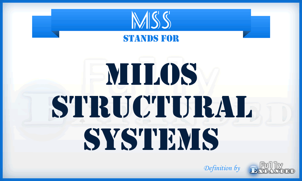 MSS - Milos Structural Systems