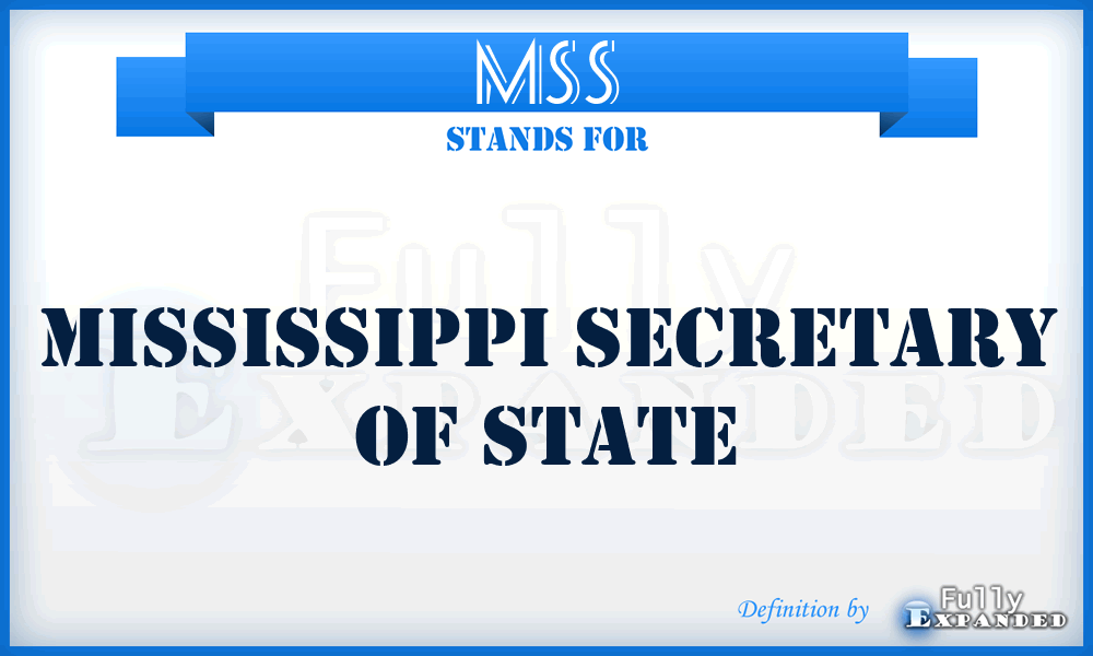 MSS - Mississippi Secretary of State