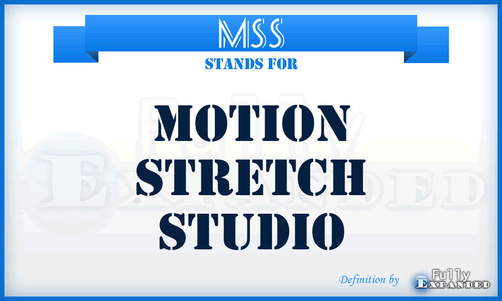 MSS - Motion Stretch Studio