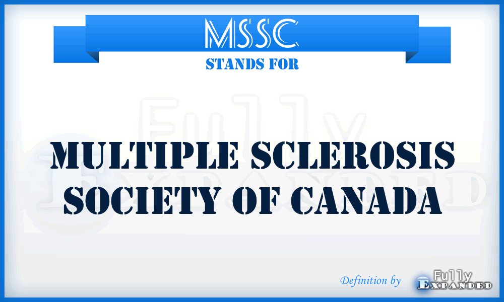 MSSC - Multiple Sclerosis Society of Canada