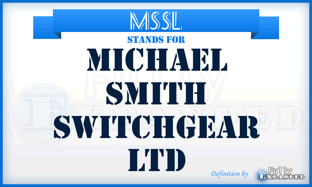 MSSL - Michael Smith Switchgear Ltd