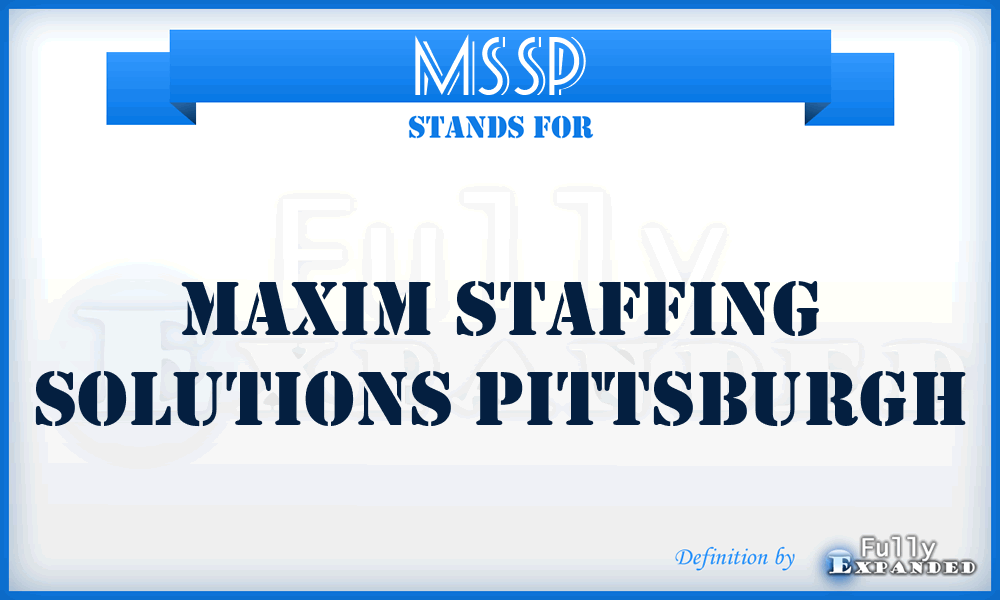 MSSP - Maxim Staffing Solutions Pittsburgh