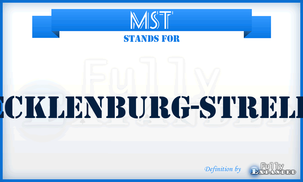 MST - Mecklenburg-Strelitz