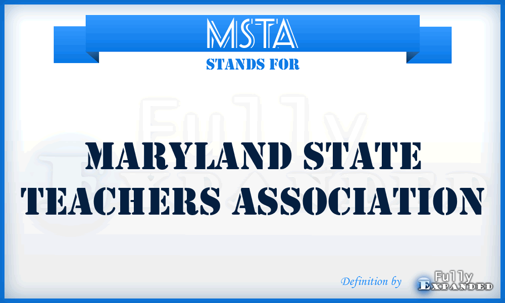 MSTA - Maryland State Teachers Association