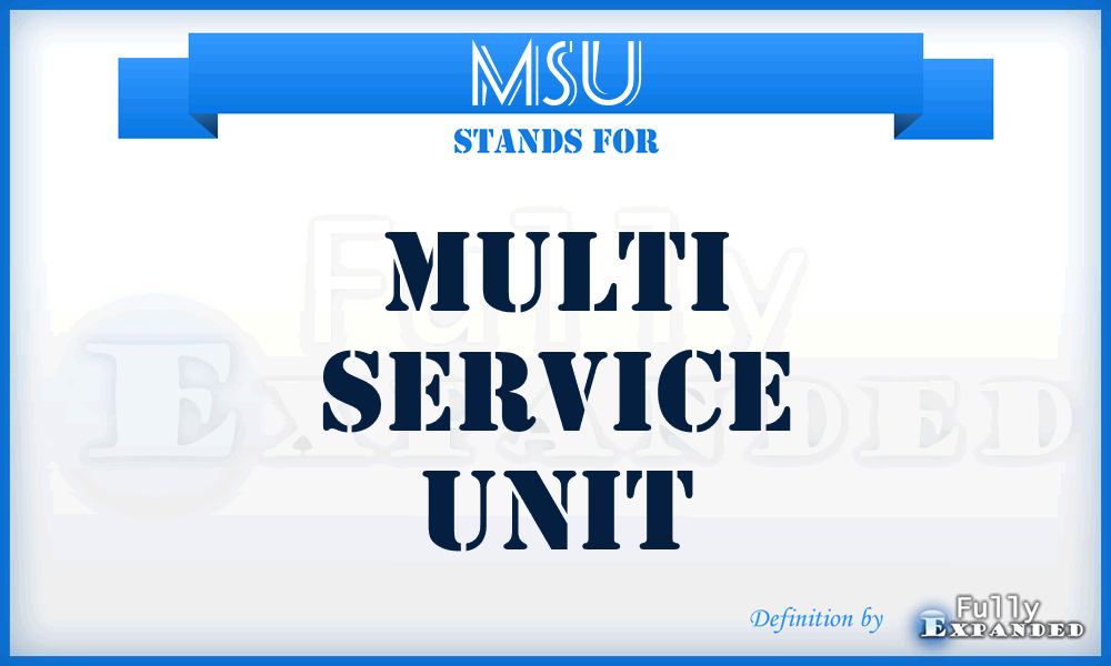 MSU - Multi Service Unit