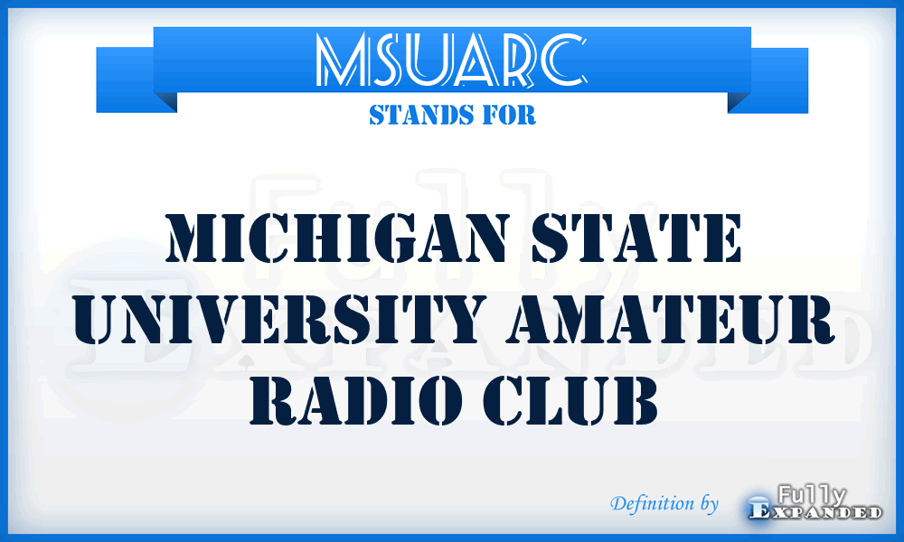 MSUARC - Michigan State University Amateur Radio Club