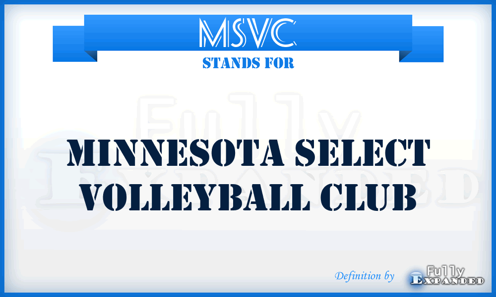 MSVC - Minnesota Select Volleyball Club
