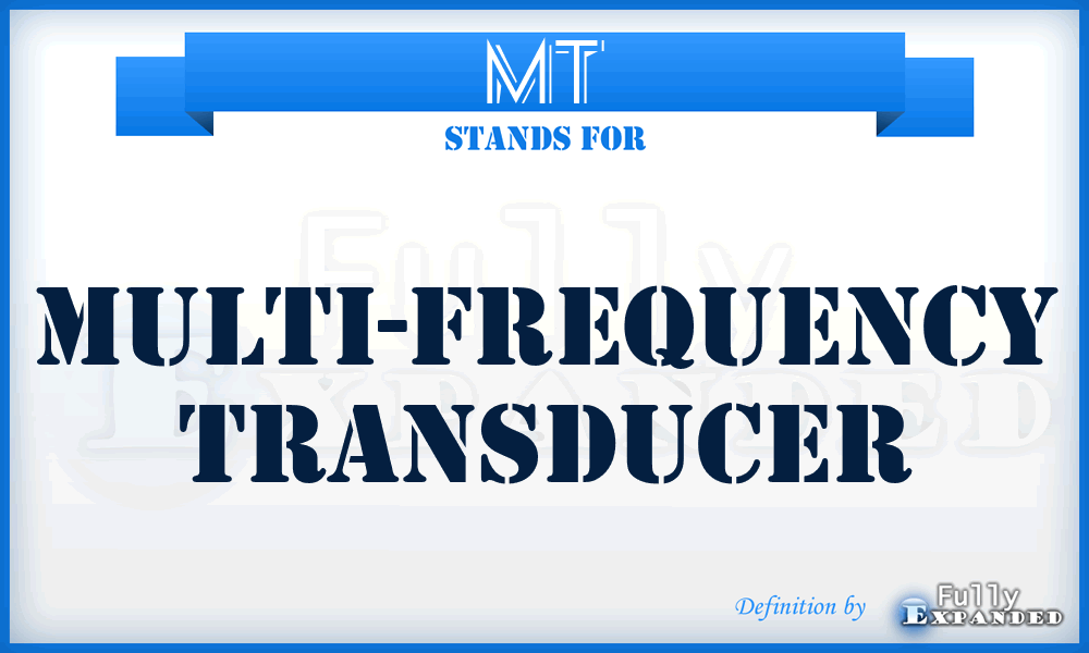 MT - Multi-frequency Transducer