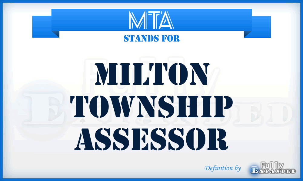 MTA - Milton Township Assessor