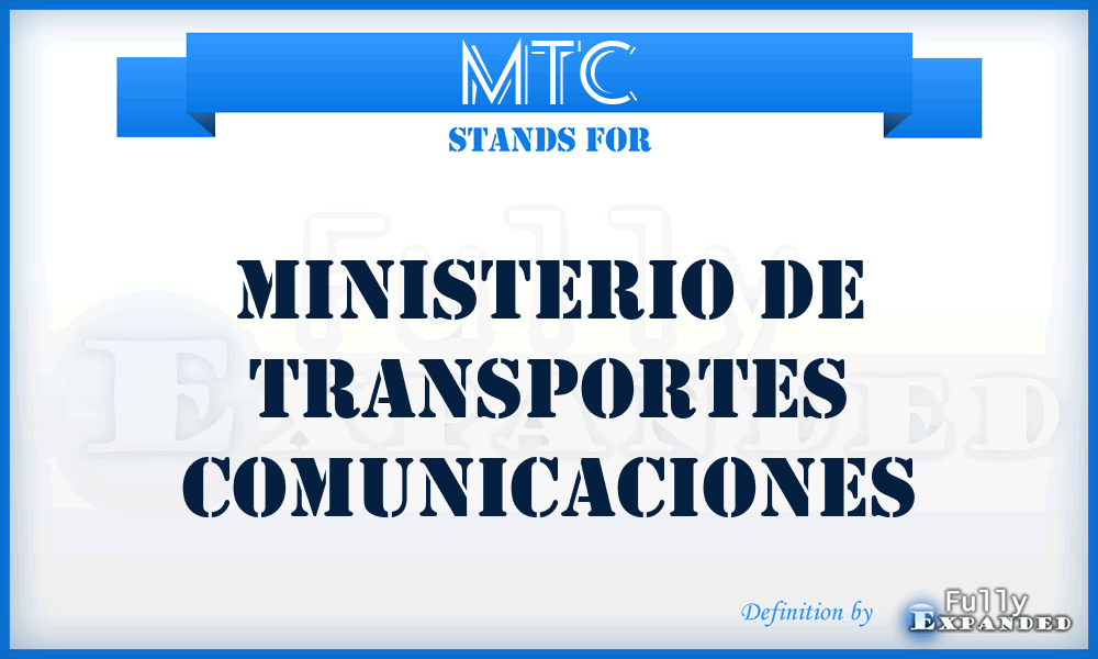 MTC - Ministerio de Transportes Comunicaciones