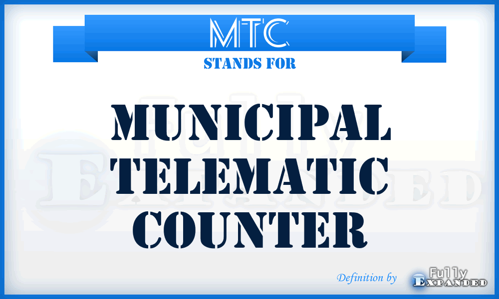 MTC - Municipal Telematic Counter