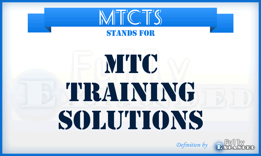 MTCTS - MTC Training Solutions