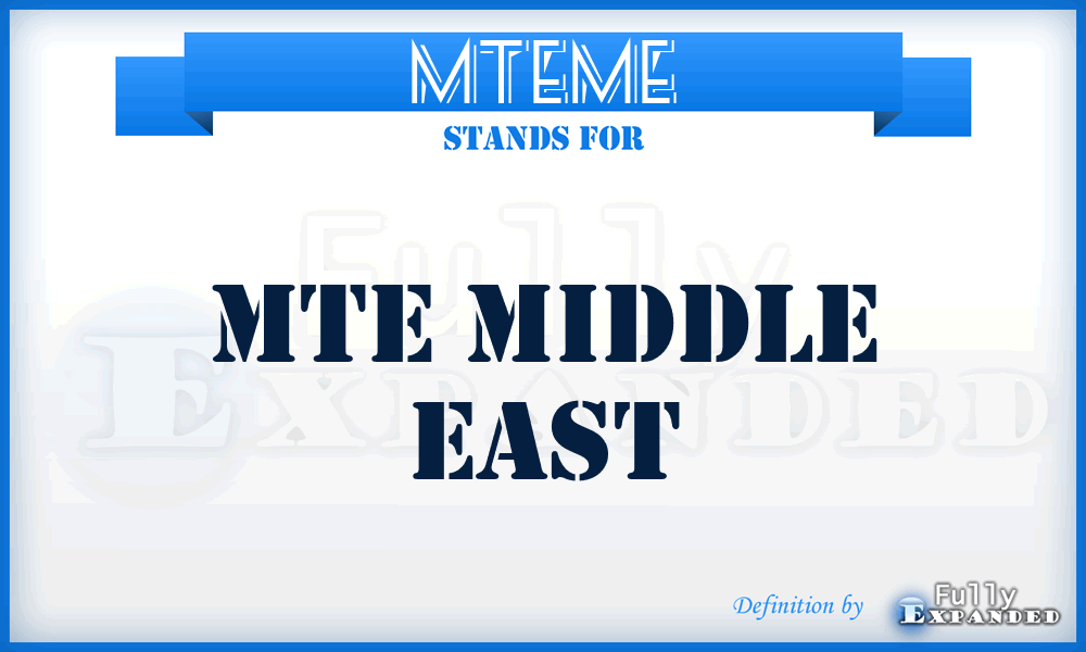 MTEME - MTE Middle East