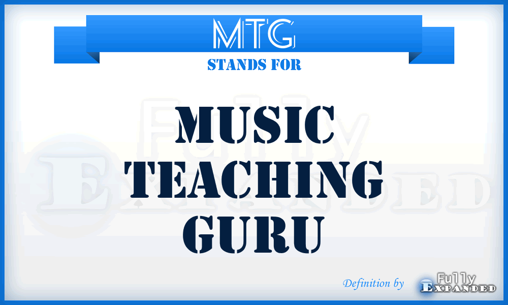 MTG - Music Teaching Guru