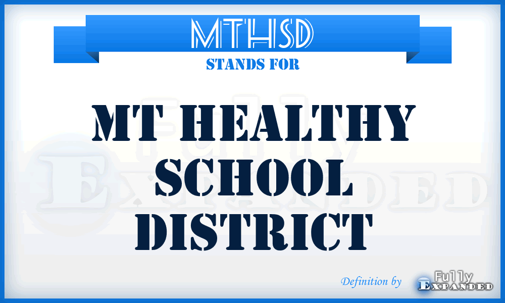 MTHSD - MT Healthy School District