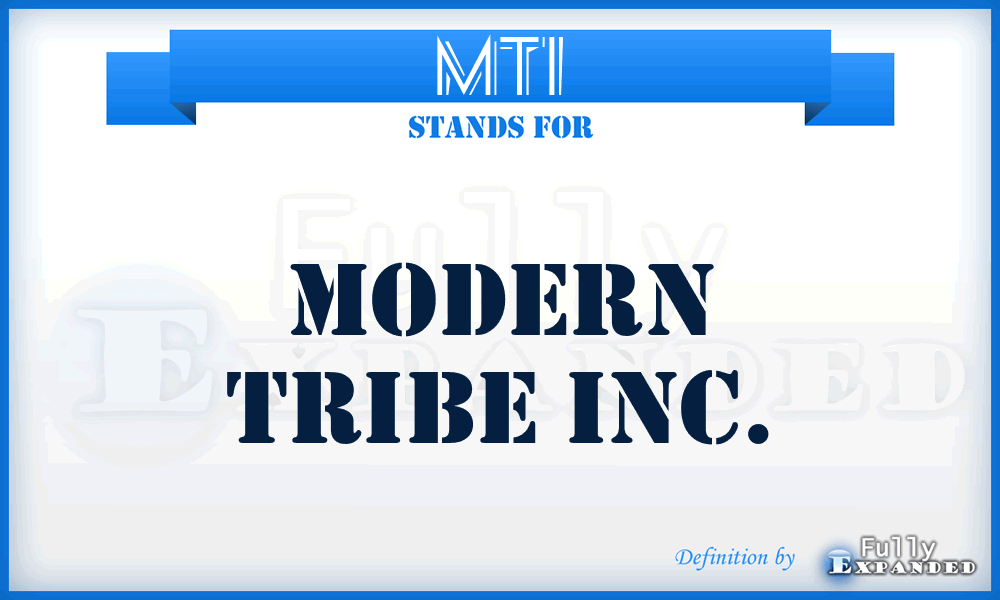 MTI - Modern Tribe Inc.