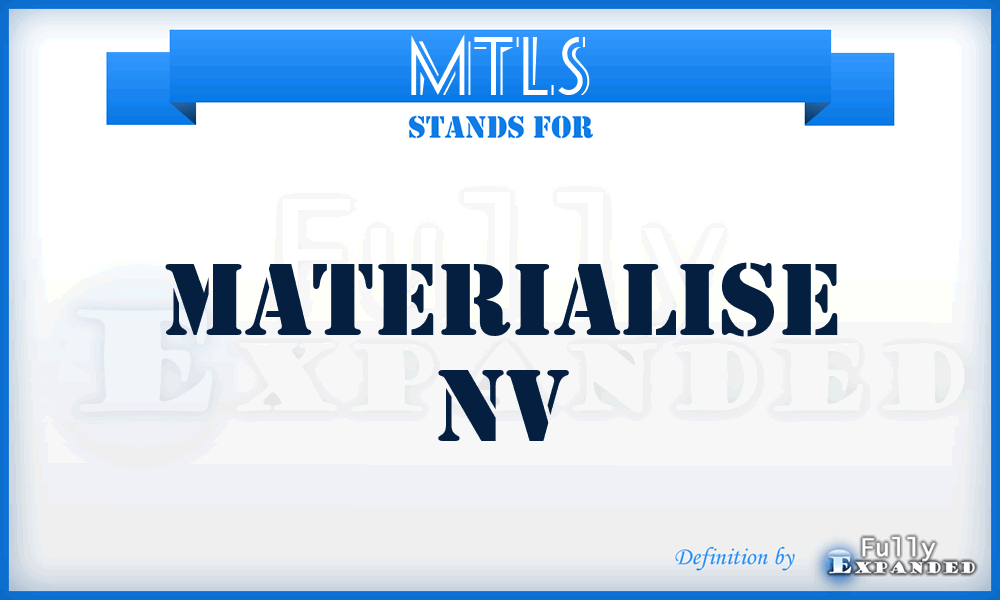 MTLS - Materialise NV