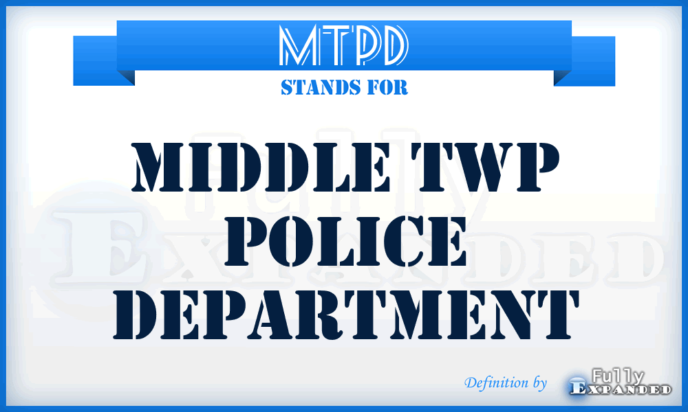 MTPD - Middle Twp Police Department