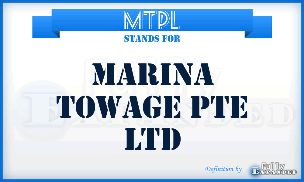 MTPL - Marina Towage Pte Ltd