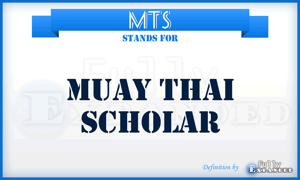 MTS - Muay Thai Scholar
