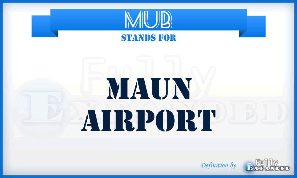 MUB - Maun airport