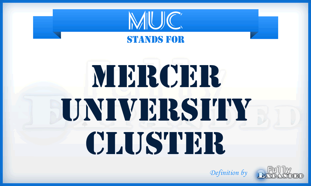 MUC - Mercer University Cluster