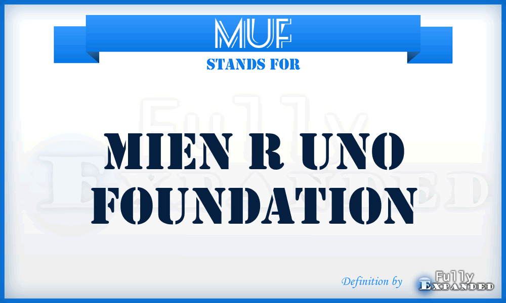 MUF - Mien r Uno Foundation