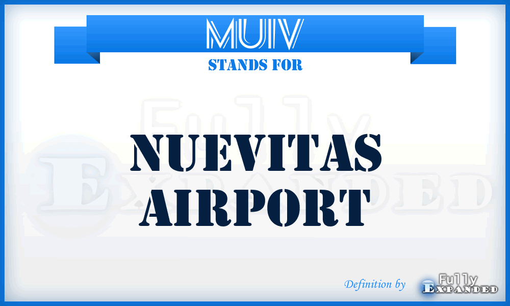 MUIV - Nuevitas airport