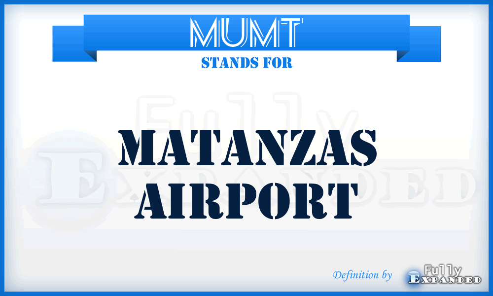 MUMT - Matanzas airport