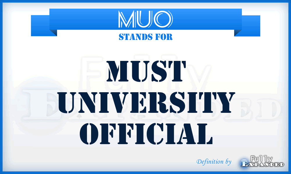 MUO - Must University Official
