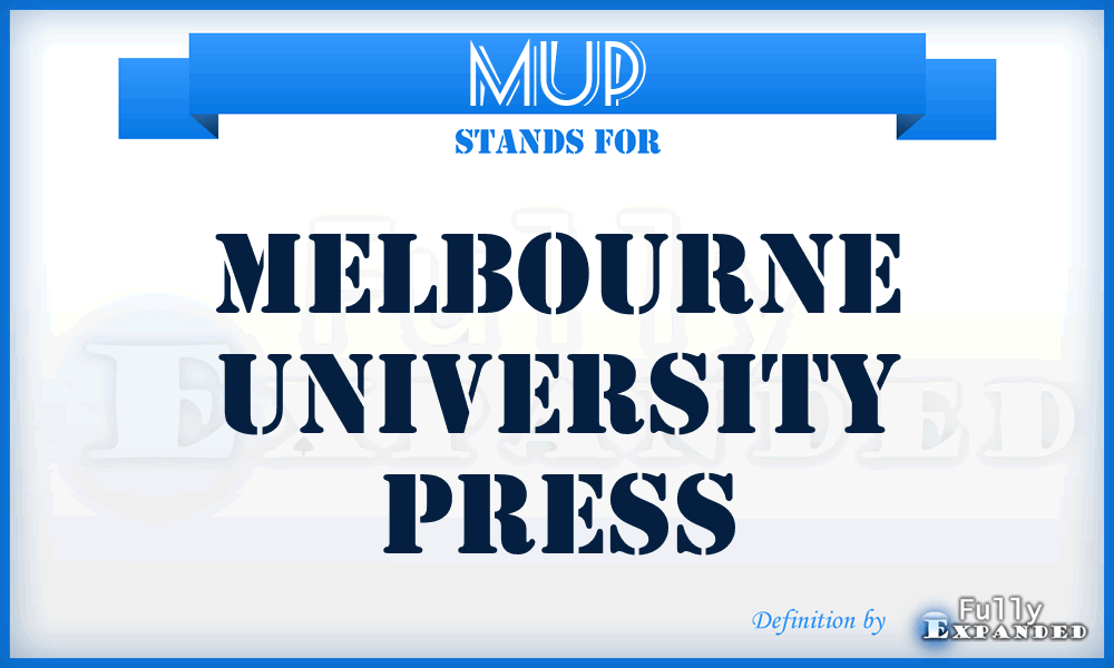 MUP - Melbourne University Press