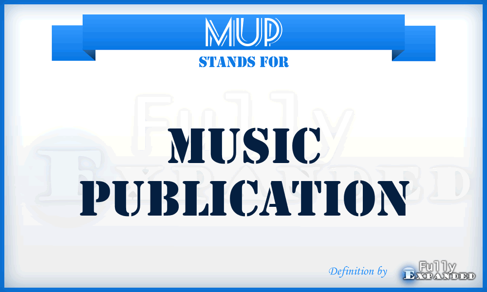 MUP - Music Publication