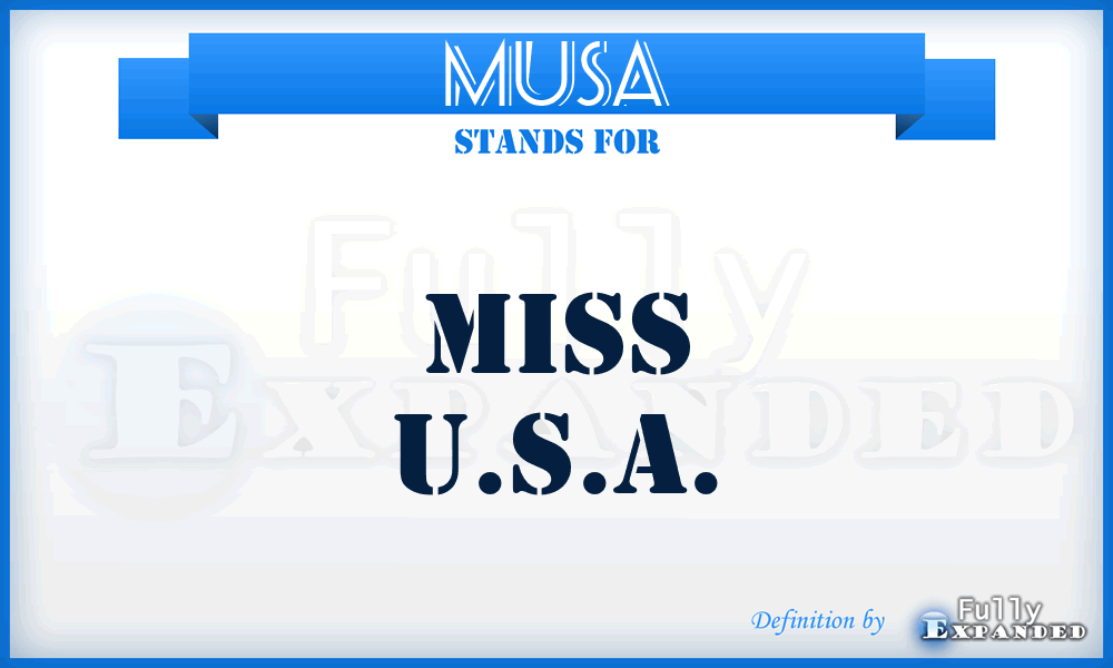 MUSA - Miss U.S.A.