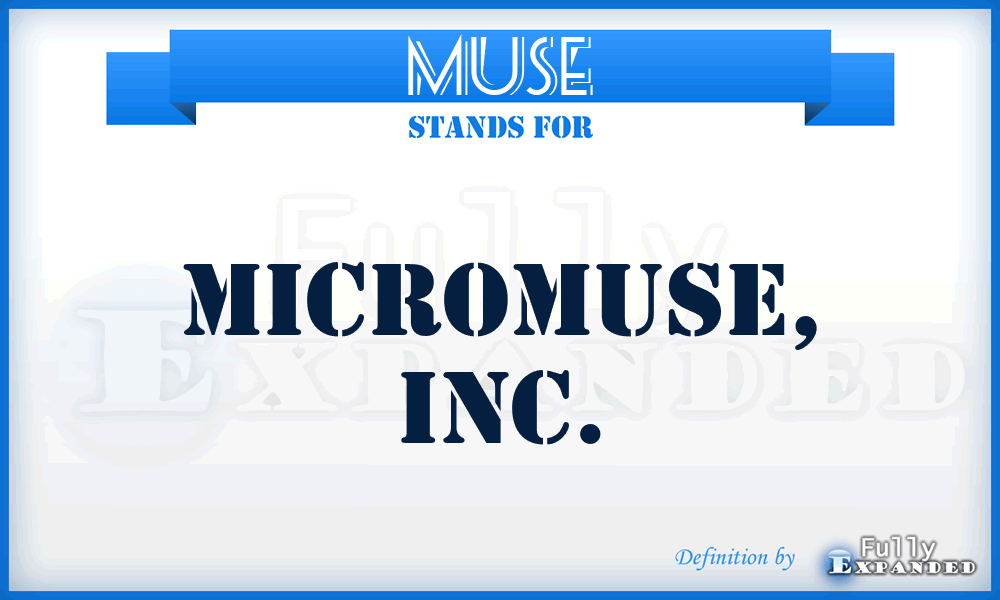 MUSE - Micromuse, Inc.