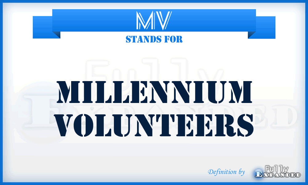MV - Millennium Volunteers