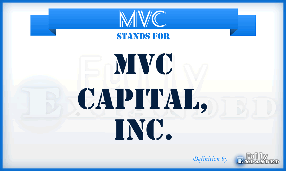 MVC - MVC Capital, Inc.