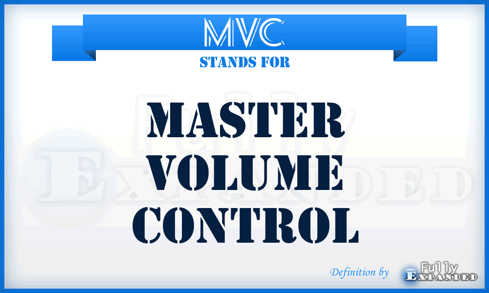 MVC - Master Volume Control