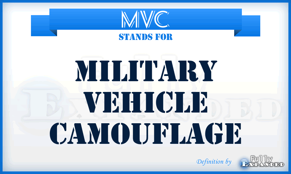 MVC - Military Vehicle Camouflage