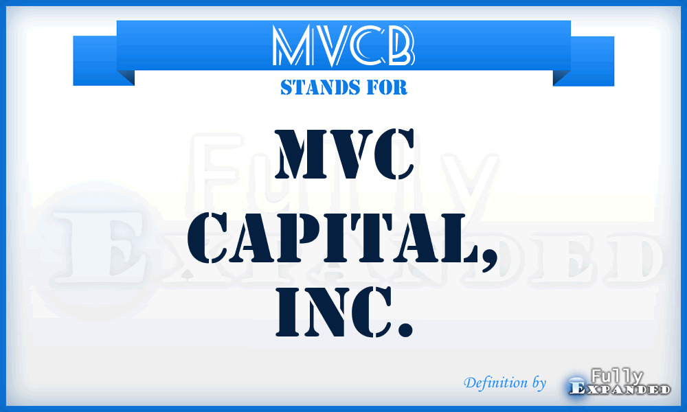 MVCB - MVC Capital, Inc.
