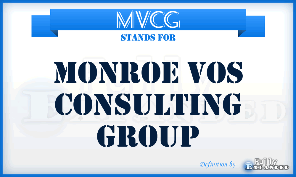 MVCG - Monroe Vos Consulting Group